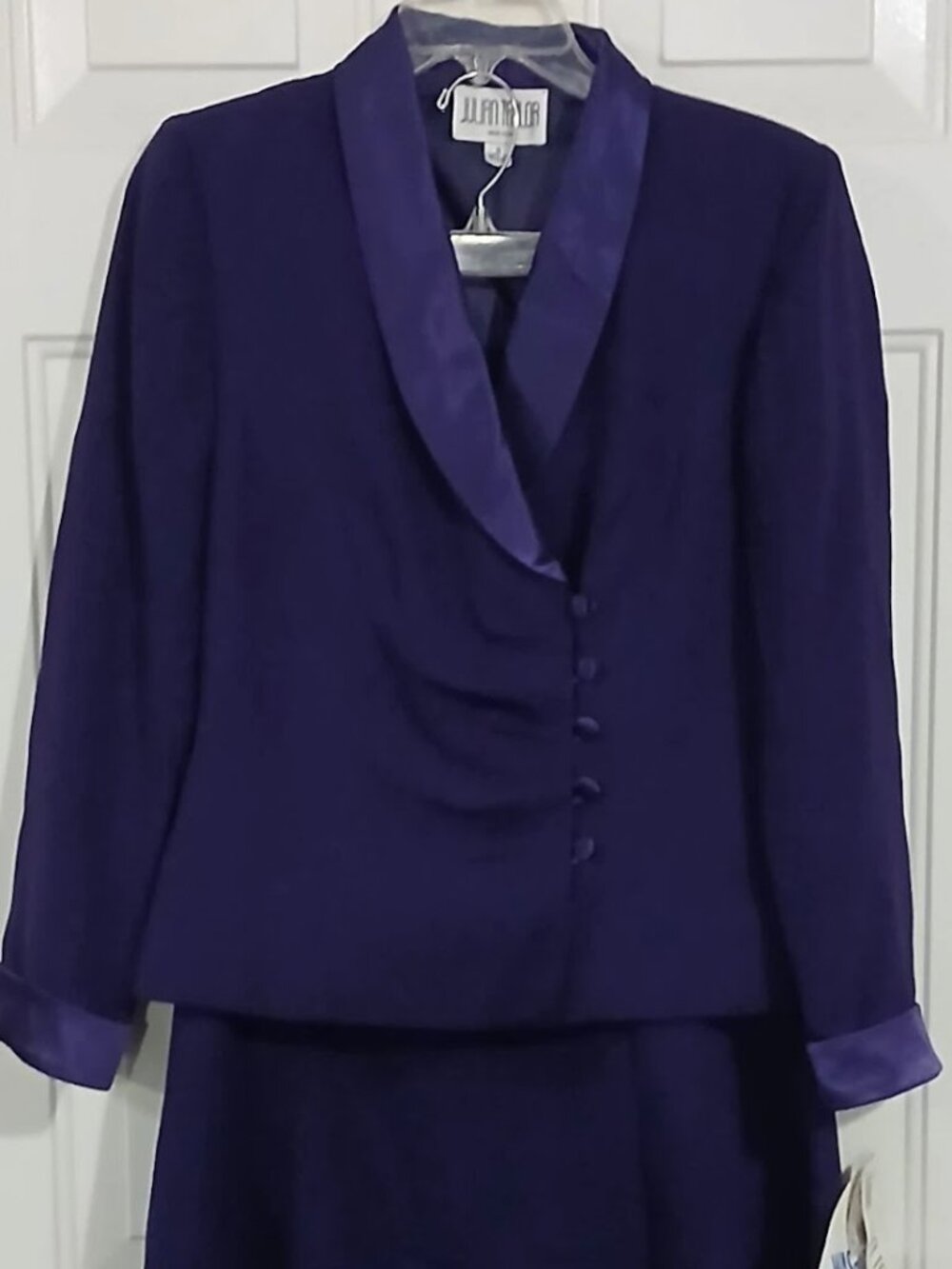 Jullian Taylor Womens Purple 2pc Suit